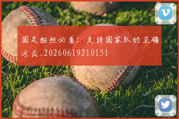 国足粉丝必看：支持国家队的正确方式_20260619210151